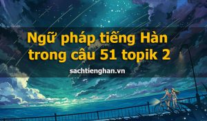 Ngữ pháp tiếng Hàn sử dụng trong câu 51 topik 2